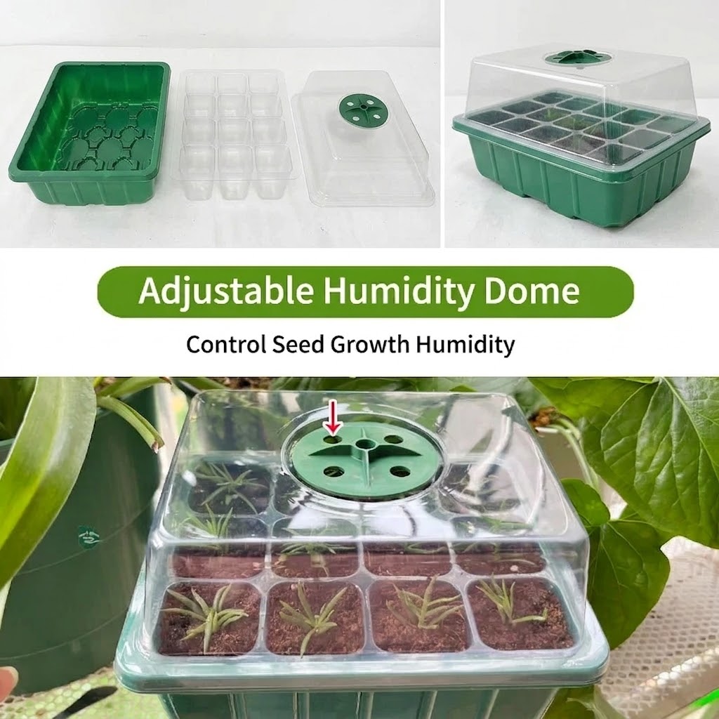 Seed Starter Tray with Plant L - đánh giá và giá Humidity Dome Kit
